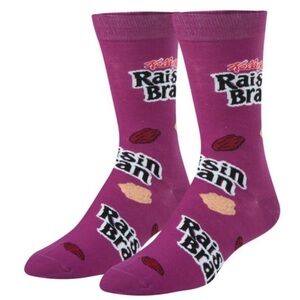 NWT! Raisin Bran Crew Socks